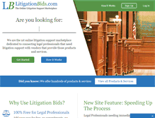 Tablet Screenshot of litigationbids.com
